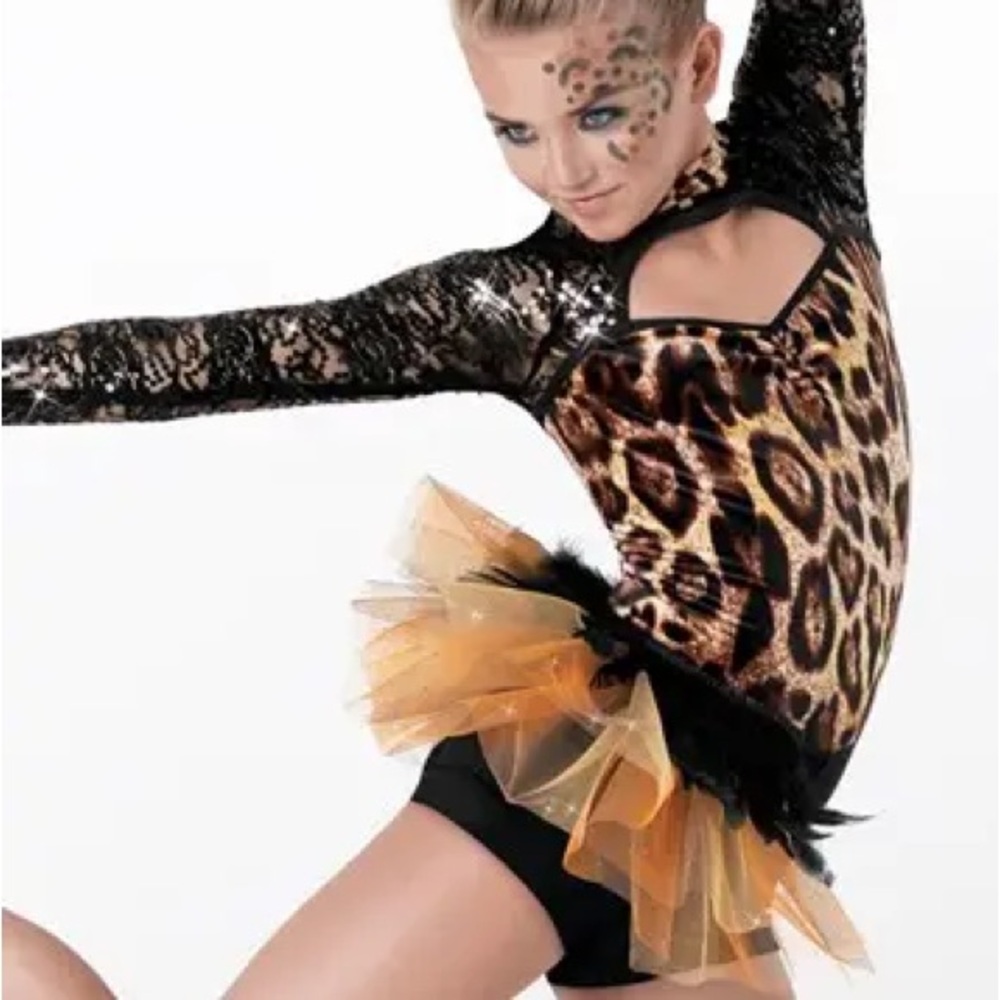 Weissman Dance Costume Style 8804: leopard print size XLA